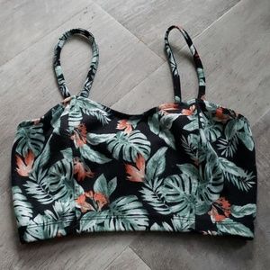 Palm print crop top